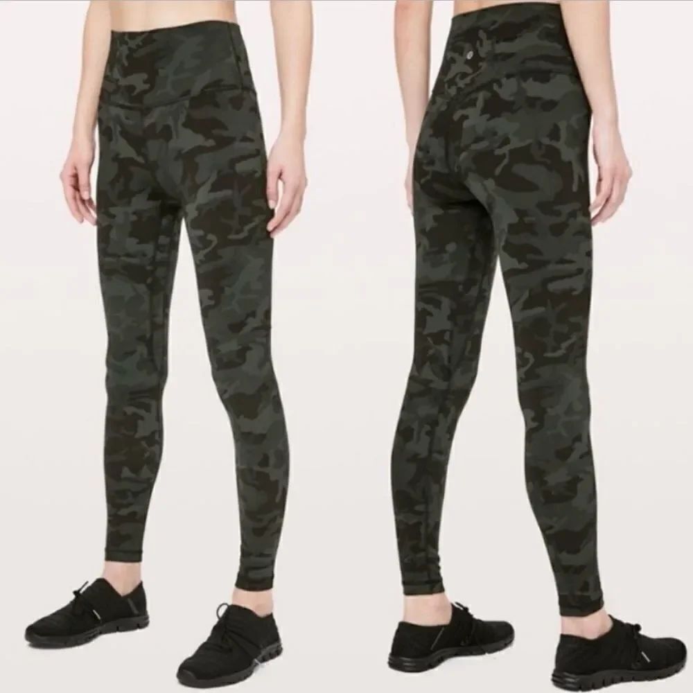 Lululemon Align High Rise Legging Gator Green Camo